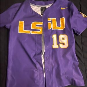 Nike Purple and White Sports Jersey